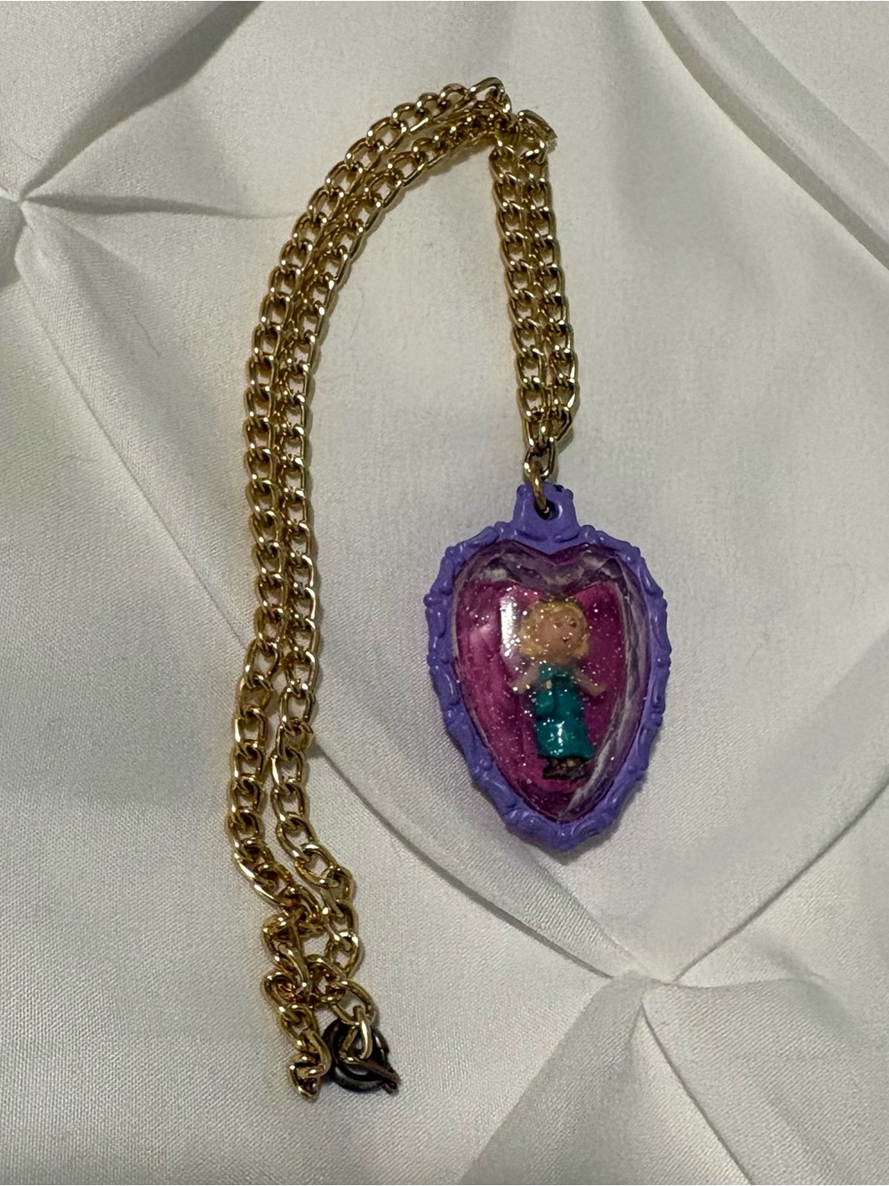 Polly Pocket Rose Dream Necklace 1993 By blue bird, Excellent